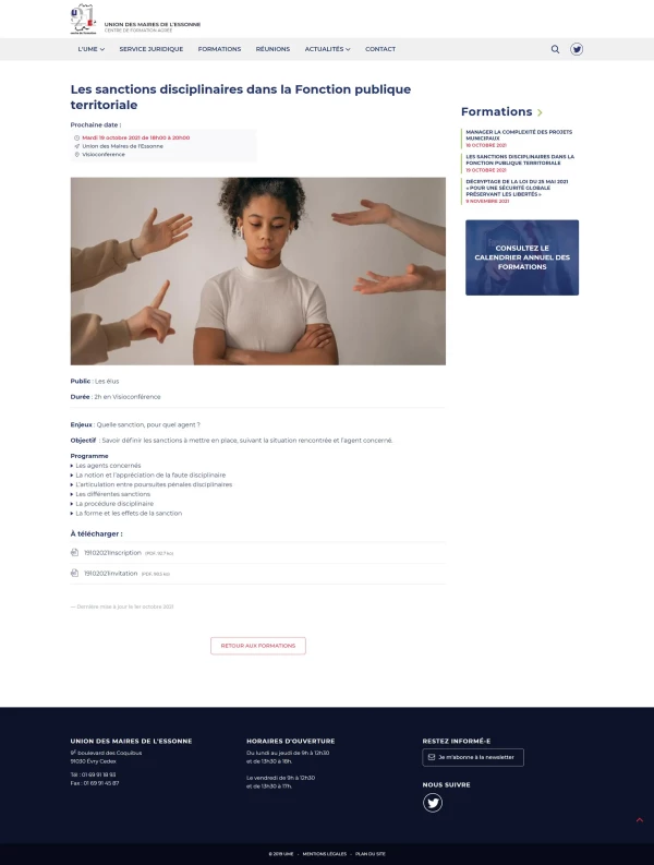  - Union des Maires de l'Essonne